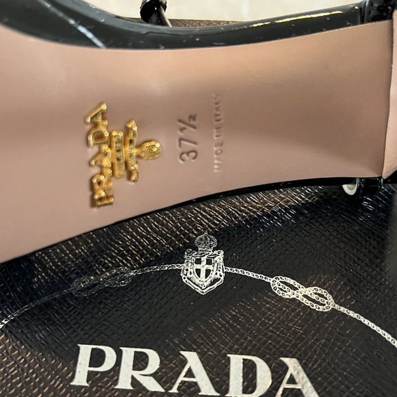 Prada Women's Shoes/CALZATURE DONNA-Vernice Jewels/size: 37.5/Blsck - Picture 9 of 11